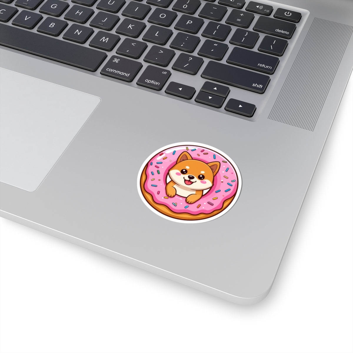 Shib Inu Doughnut Sticker 2 — Cute Kiss-Cut Vinyl Decal