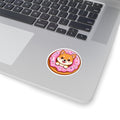 Cute Shiba Inu Doughnut Kiss-Cut Sticker 4